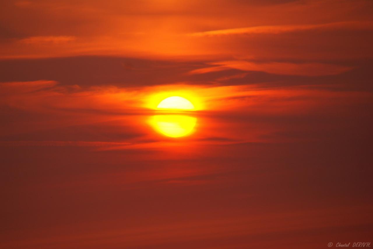 Couché de soleil sur la Mer du Nord